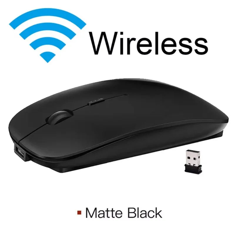 Bluetooth Dual Mode Charging Mouse 5.0 Mute Silent Notebook Game Girls G Wireless Black Mouse