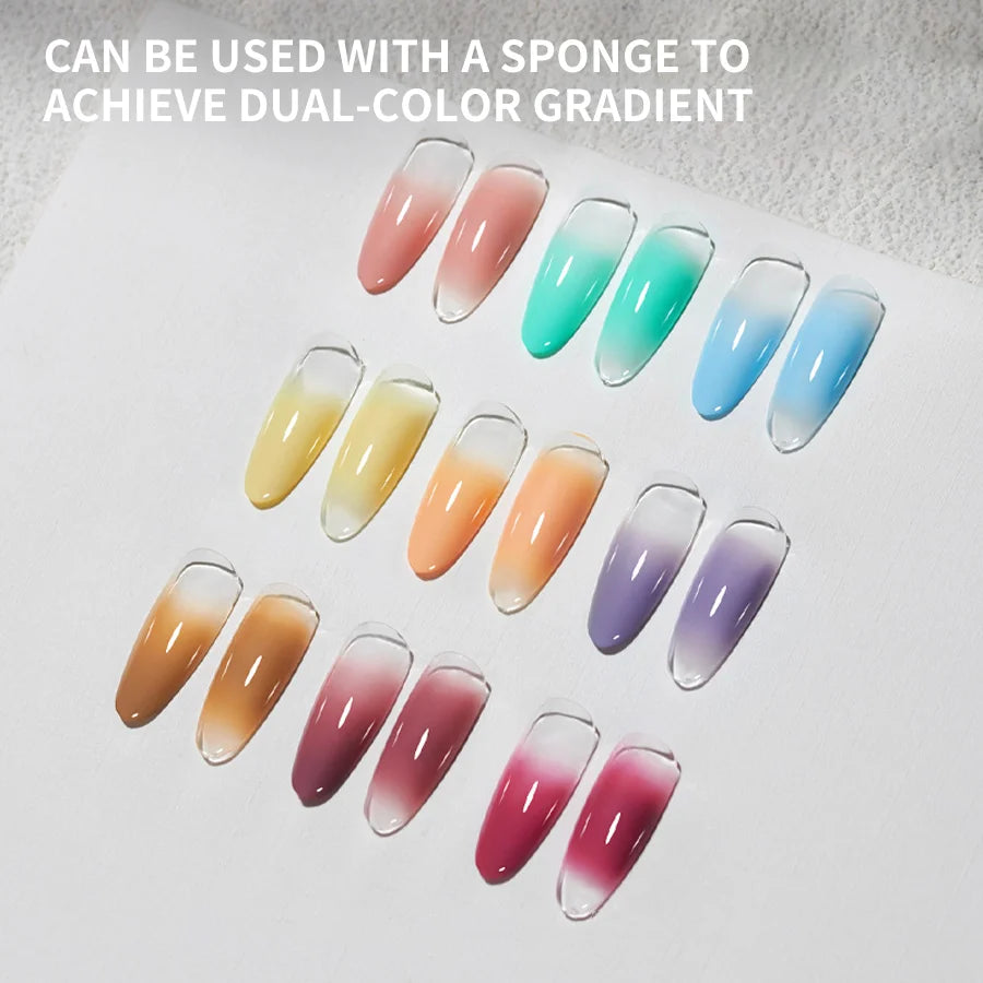 20 Colors Pat Painting Gel Nail Polish Set With Sponge Gradient Semi Permanent Soak Off UV LED Nail Art Gel Varnishes For Nails