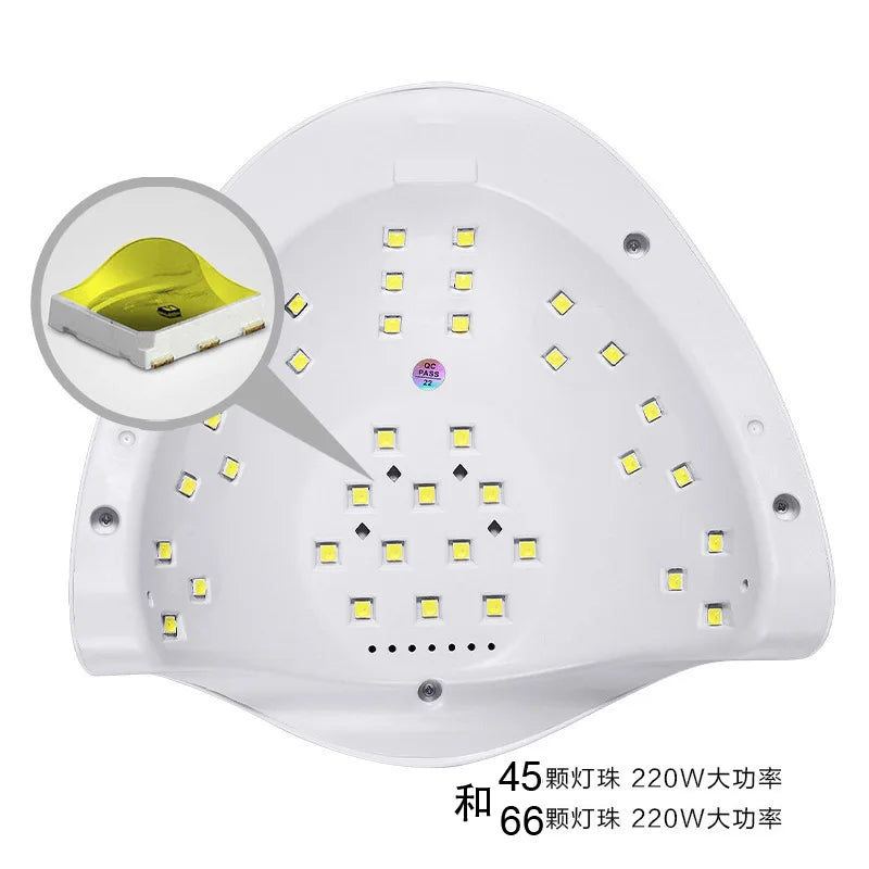 New Gel SunX6Max 256W Nail Gel Dryer Rechargeable Gel UV Nail Lamp 45 UV Led Nail Dryer Mobile Phone Holder