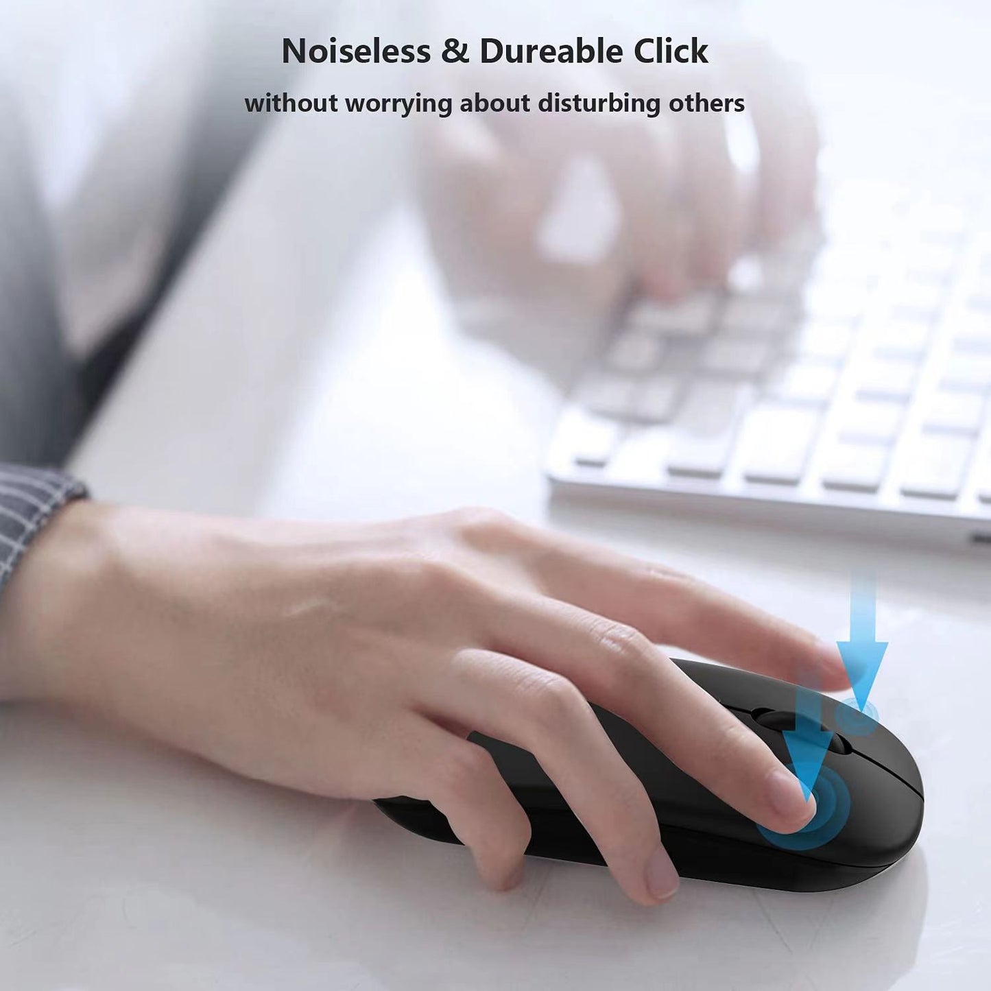 Bluetooth Dual Mode Charging Mouse 5.0 Mute Silent Notebook Game Girls G Wireless Black Mouse