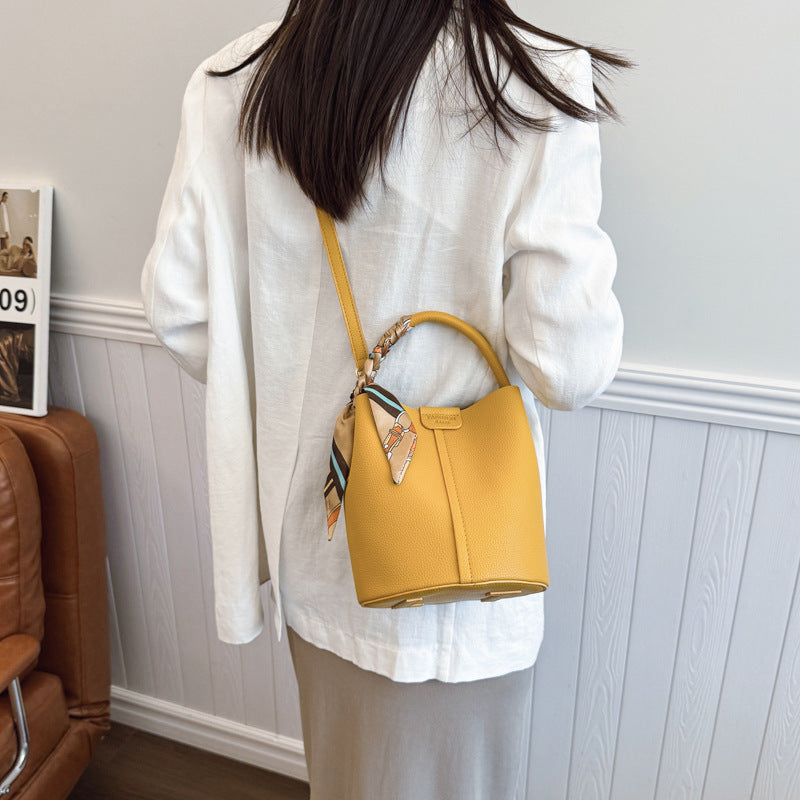Korean Style Hand or shoulder elegant bag with scarf