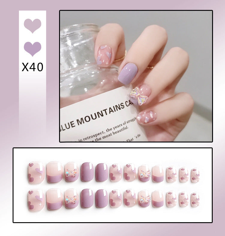Press on Nails (24 pcs)with beautiful designs easy to apply