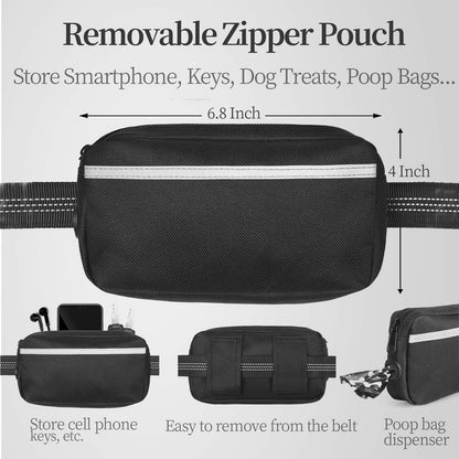 Pet Supplies Multi-functional Waist Pack Rope Reflective Sling Dog Hand Holding Rope Stretch Leash