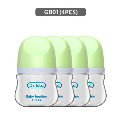 4PCS Newborn Glass Bottles 90/160ML Anti-Choke Baby Bottle Anti-flatulence Milk Feeding Bottles Infant BPA Free 0-6Month