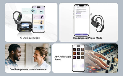 [AI Translator Earbuds]Erazer XP6 Wireless Headphones Gaming Headset Equalizer APP Bluetooth Earphones Waterproof Powerful Sound