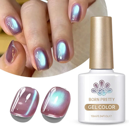 BORN PRETTY Cat Magnetic Gel Nail Polish 10ml Crystal Holographics Glass Bead Semi Permanent Soak Off UV LED Nail Art Manicure