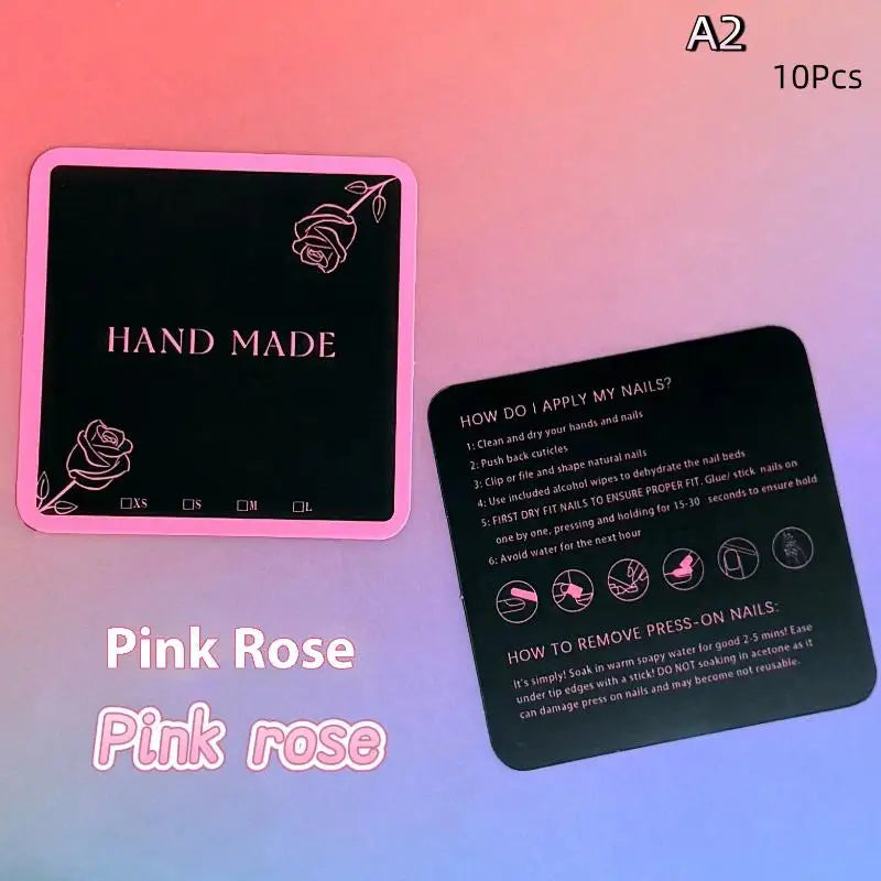 False Nails Display Cards Storage Box Personality Fluorescent Color False Nail Tips Manicure Tools Art Supplies