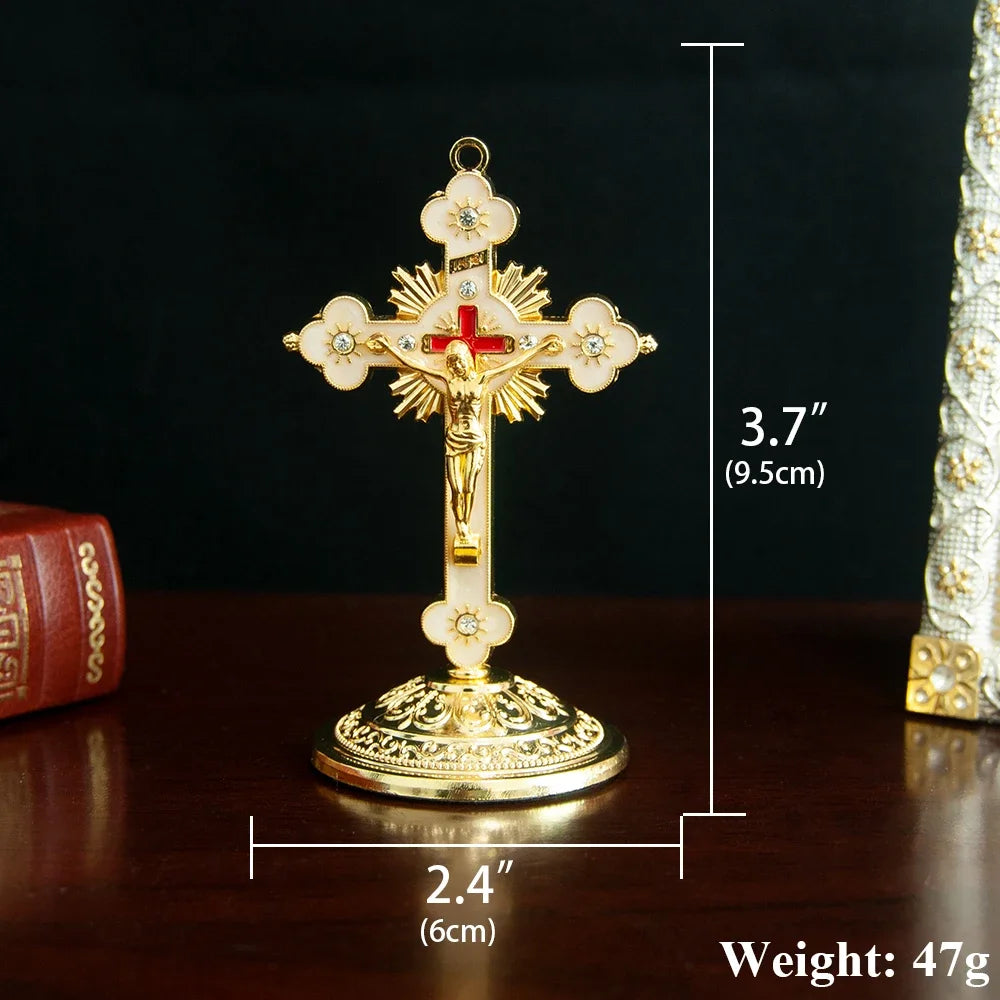 Catholicism small cross ornaments home tabletop decoration car interior center console decoration Православие