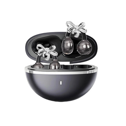 Earbuds Set with Hi-Fi Sound, Fashion & Sparkling Jewelry Ear-Clip Ornament Accessories Earphones Suit For Girl Gifts