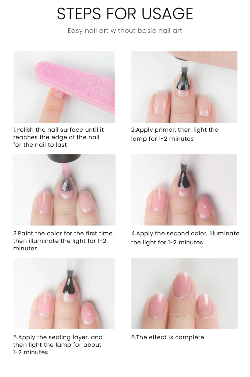 MAYCHAO Transparent Jelly Gel Nail Polish SemiPermanent Polish Soak Off UV LED Gel Art Nail Varnish Nude Collection 7.3ml DIY