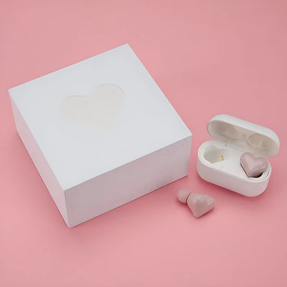 Bluetooth 5.3 Wireless Headphones Heart Shaped Earphones Woman HiFi Music Heart Earbuds Headset Fashion High Quality Girl Gifts