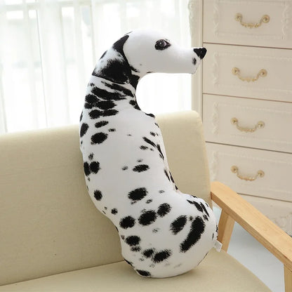 3D Cute Curved Dog Pillow 50cm Pillow Realistic Animal Funny Dog Head Role Playing Home Decoration Sofa Ornament