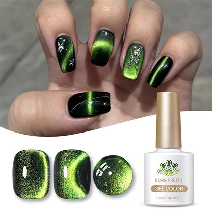 BORN PRETTY Cat Magnetic Gel Nail Polish 10ml Crystal Holographics Glass Bead Semi Permanent Soak Off UV LED Nail Art Manicure