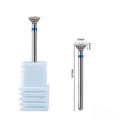 2/1Pcs Tornado Flame Diamond Nail Drill Bit Milling Cutters Dead Skin Remover Pedicure Diamond Burrs for Electric Polisher Tools