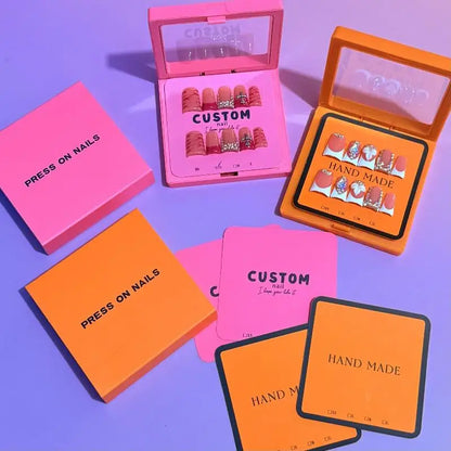 False Nails Display Cards Storage Box Personality Fluorescent Color False Nail Tips Manicure Tools Art Supplies
