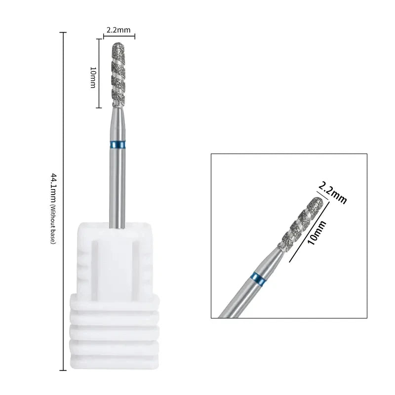 2/1Pcs Tornado Flame Diamond Nail Drill Bit Milling Cutters Dead Skin Remover Pedicure Diamond Burrs for Electric Polisher Tools