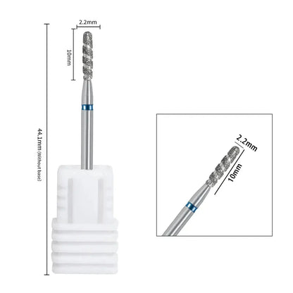 2/1Pcs Tornado Flame Diamond Nail Drill Bit Milling Cutters Dead Skin Remover Pedicure Diamond Burrs for Electric Polisher Tools