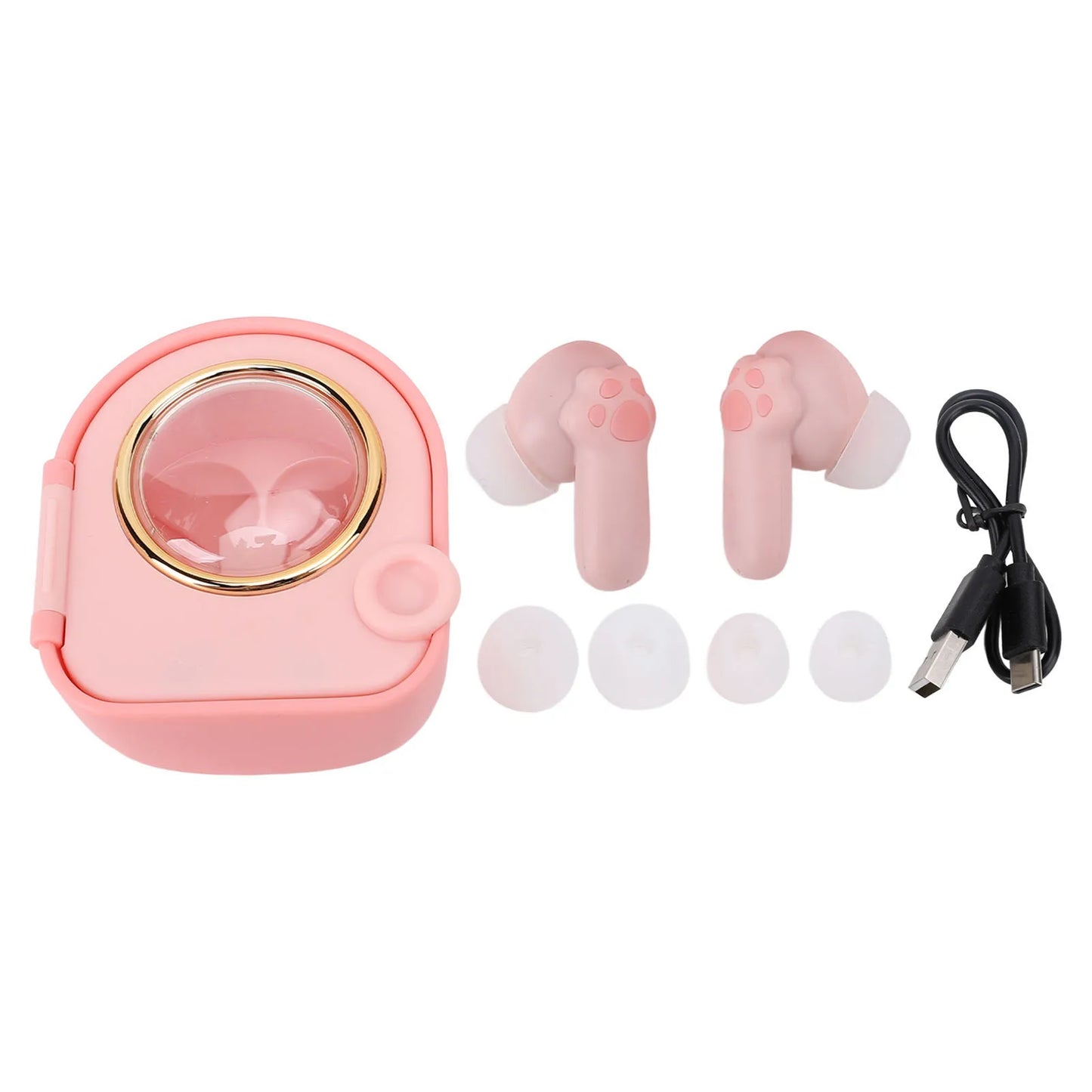 Bluetooth Earphones Ergonomic Cute High Sensitivity Microphone Music Earphones Cat Claw for Girls