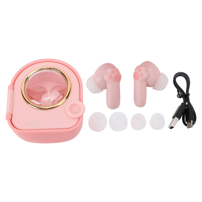 Bluetooth Earphones Ergonomic Cute High Sensitivity Microphone Music Earphones Cat Claw for Girls
