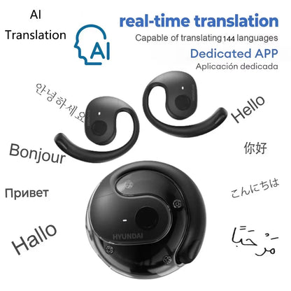 AI Translator Earbuds | 144-Lang Real-Time | Wireless BT | Waterproof | Smart Voice (Please Note the Difference:Trans/Orig )