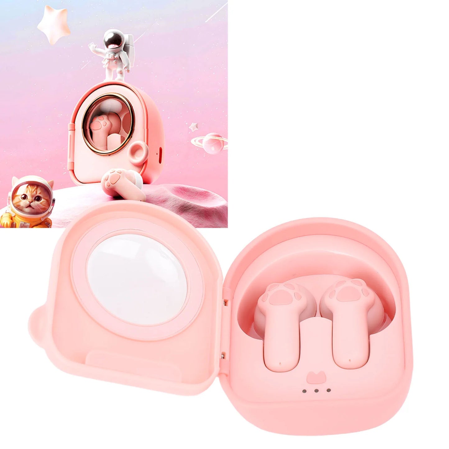 Bluetooth Earphones Ergonomic Cute High Sensitivity Microphone Music Earphones Cat Claw for Girls