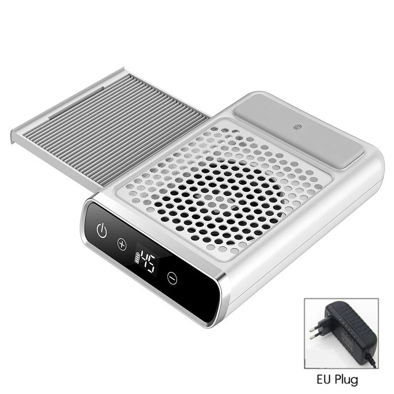 Powerful Nail Dust Vacuum Collector Professional Nail Dust Extractor With Reusable Filter Manicure Equipment Adjustable Speed