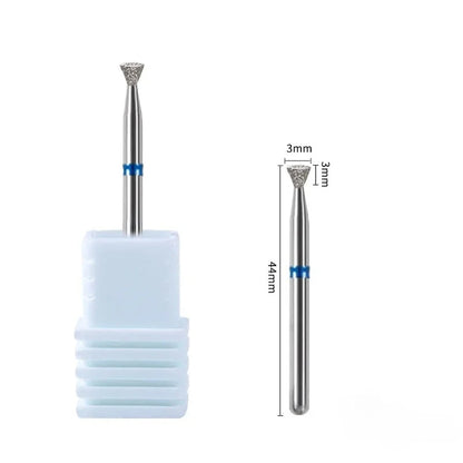 2/1Pcs Tornado Flame Diamond Nail Drill Bit Milling Cutters Dead Skin Remover Pedicure Diamond Burrs for Electric Polisher Tools