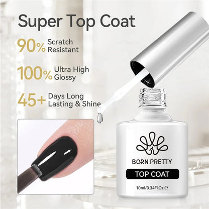 BORN PRETTY Cat Magnetic Gel Nail Polish 10ml Crystal Holographics Glass Bead Semi Permanent Soak Off UV LED Nail Art Manicure