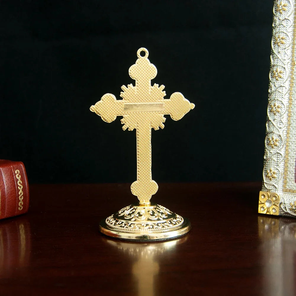 Catholicism small cross ornaments home tabletop decoration car interior center console decoration Православие