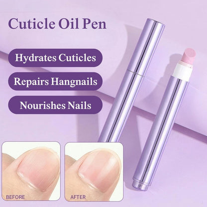 1Pcs 3-In-1 Nail Care Essentical Oil Pen Remover Dead Skin Burrs Nail Cuticle Pusher Strengthen Repair Damaged Nail Essent Oils