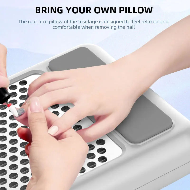 Powerful Nail Dust Vacuum Collector Professional Nail Dust Extractor With Reusable Filter Manicure Equipment Adjustable Speed