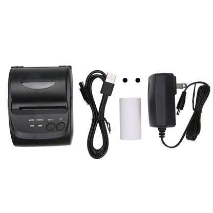 Thermal Printer 58mm 203DPI Accuracy 1500mAh Battery USB Interface Shipping Label Printer 90mm/s High Speed for Logistics