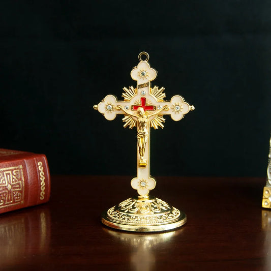 Catholicism small cross ornaments home tabletop decoration car interior center console decoration Православие