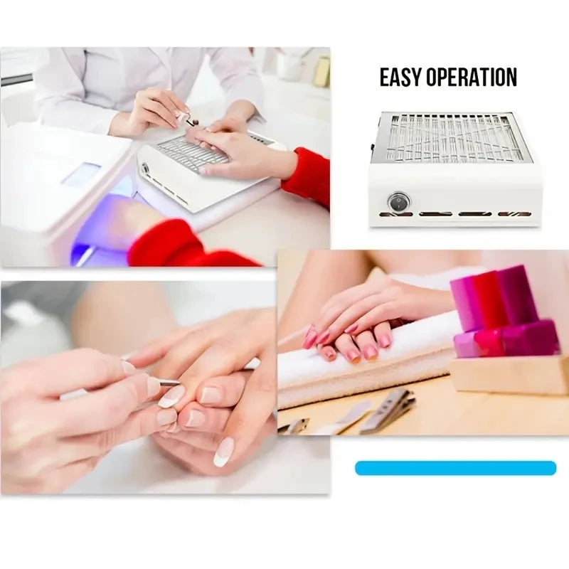 Nail Art Dust Suction Collector, 36W Nail Vacuum Dust Collector Powerful Nail Dust Extractor Cleaner