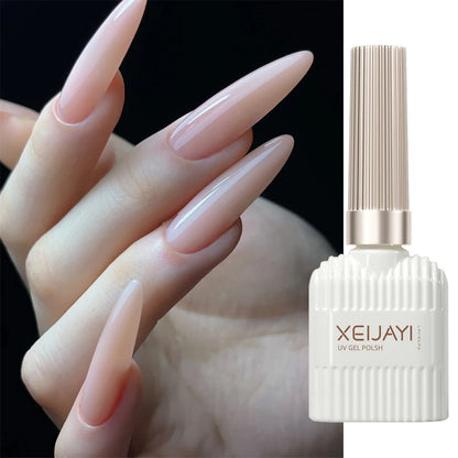 Trending Gel nailpolish with glittery finish Nude Pink - soak Off possible - UV/LED Gel Polish For Manicure Home Salon DIY