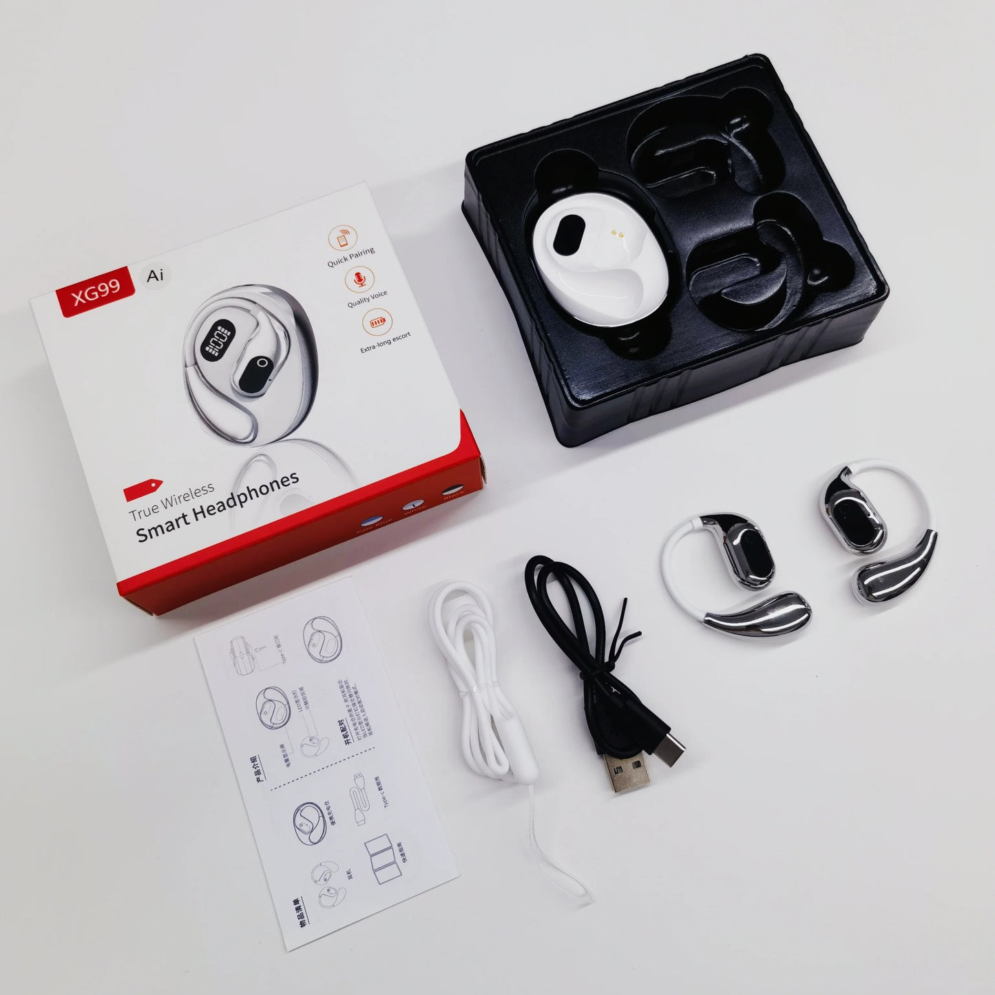 Ai Two-Way Real time Translators Earphone 144 Languages Wireless Bluetooth Smart Voice Translator Headphones For Travel Business