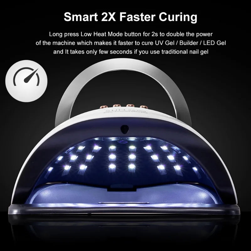 New Gel SunX6Max 256W Nail Gel Dryer Rechargeable Gel UV Nail Lamp 45 UV Led Nail Dryer Mobile Phone Holder