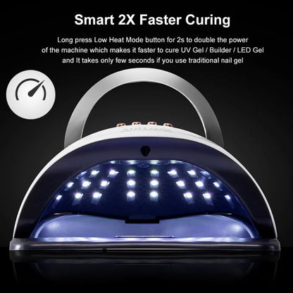 New Gel SunX6Max 256W Nail Gel Dryer Rechargeable Gel UV Nail Lamp 45 UV Led Nail Dryer Mobile Phone Holder