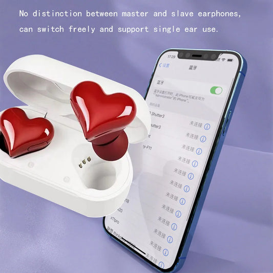 Wireless/Bluetooth earphone Heart Shaped High Quality great for Game, Music, Mobile Phone conversations, Sport,  Outdoor, Office or Study