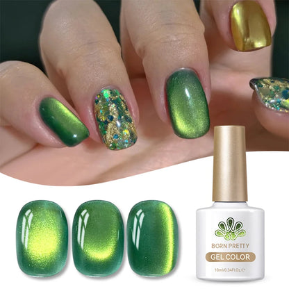 BORN PRETTY Cat Magnetic Gel Nail Polish 10ml Crystal Holographics Glass Bead Semi Permanent Soak Off UV LED Nail Art Manicure