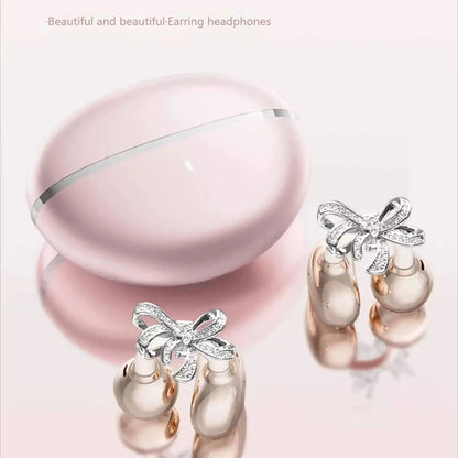 Earbuds Set with Hi-Fi Sound, Fashion & Sparkling Jewelry Ear-Clip Ornament Accessories Earphones Suit For Girl Gifts