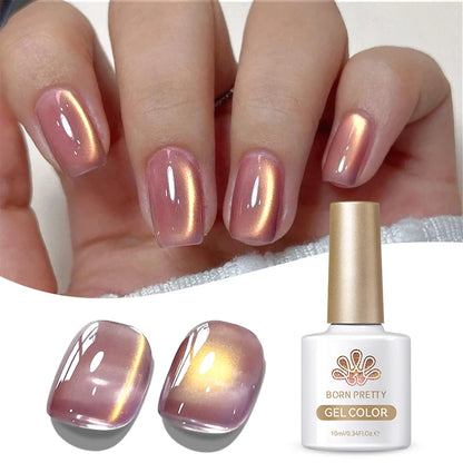 BORN PRETTY Cat Magnetic Gel Nail Polish 10ml Crystal Holographics Glass Bead Semi Permanent Soak Off UV LED Nail Art Manicure