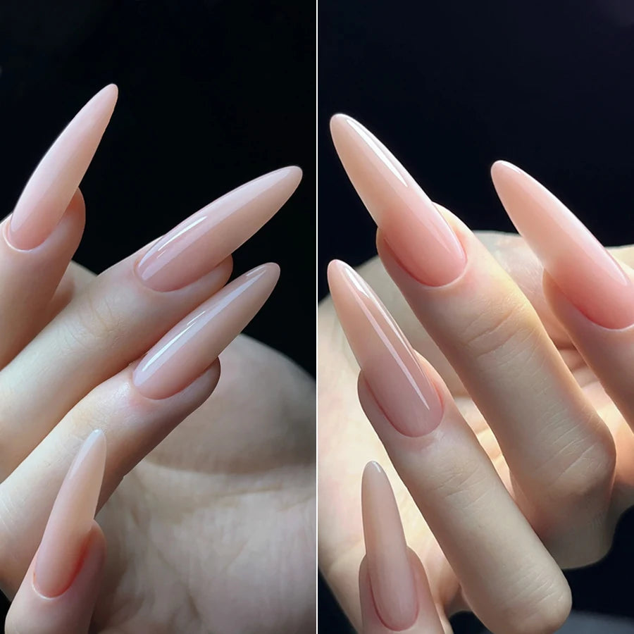 Trending Gel nailpolish with glittery finish Nude Pink - soak Off possible - UV/LED Gel Polish For Manicure Home Salon DIY