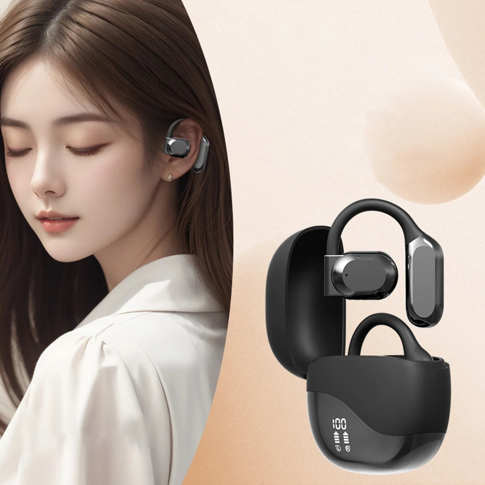AI Translator Earbuds Bluetooth 5.4 Noise Cancelling Two-Way Voice Translator Ear Hook 144 Languages Translation Earphones