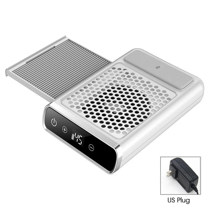 Powerful Nail Dust Vacuum Collector Professional Nail Dust Extractor With Reusable Filter Manicure Equipment Adjustable Speed