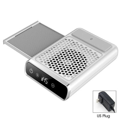 Powerful Nail Dust Vacuum Collector Professional Nail Dust Extractor With Reusable Filter Manicure Equipment Adjustable Speed