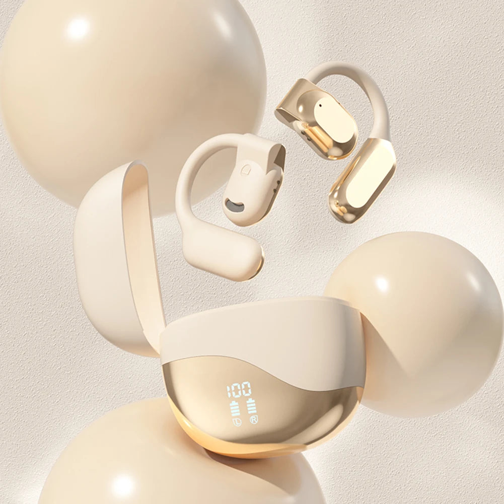 AI Translator Earbuds Bluetooth 5.4 Noise Cancelling Two-Way Voice Translator Ear Hook 144 Languages Translation Earphones