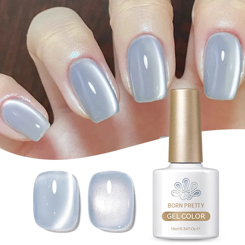 BORN PRETTY Cat Magnetic Gel Nail Polish 10ml Crystal Holographics Glass Bead Semi Permanent Soak Off UV LED Nail Art Manicure