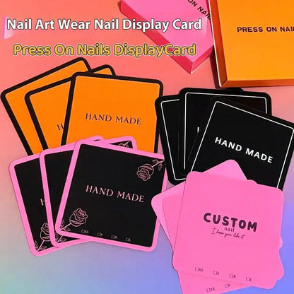 False Nails Display Cards Storage Box Personality Fluorescent Color False Nail Tips Manicure Tools Art Supplies