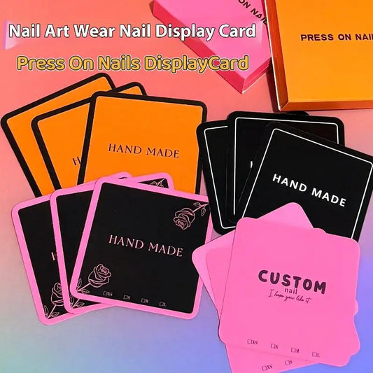 False Nails Display Cards Storage Box Personality Fluorescent Color False Nail Tips Manicure Tools Art Supplies